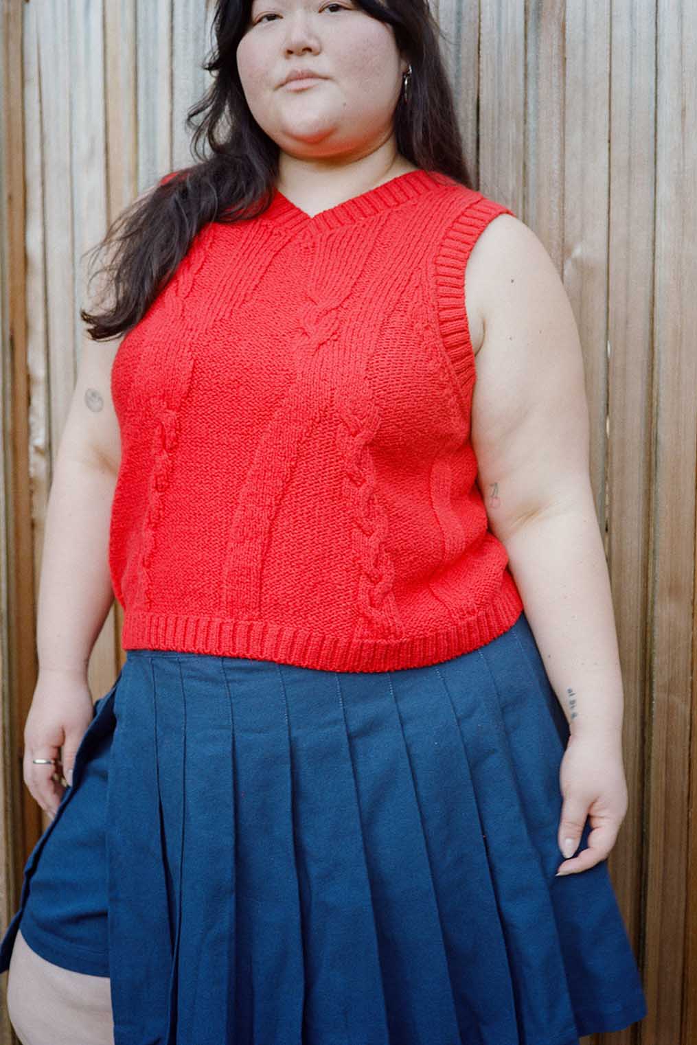 Braided Knit Vest