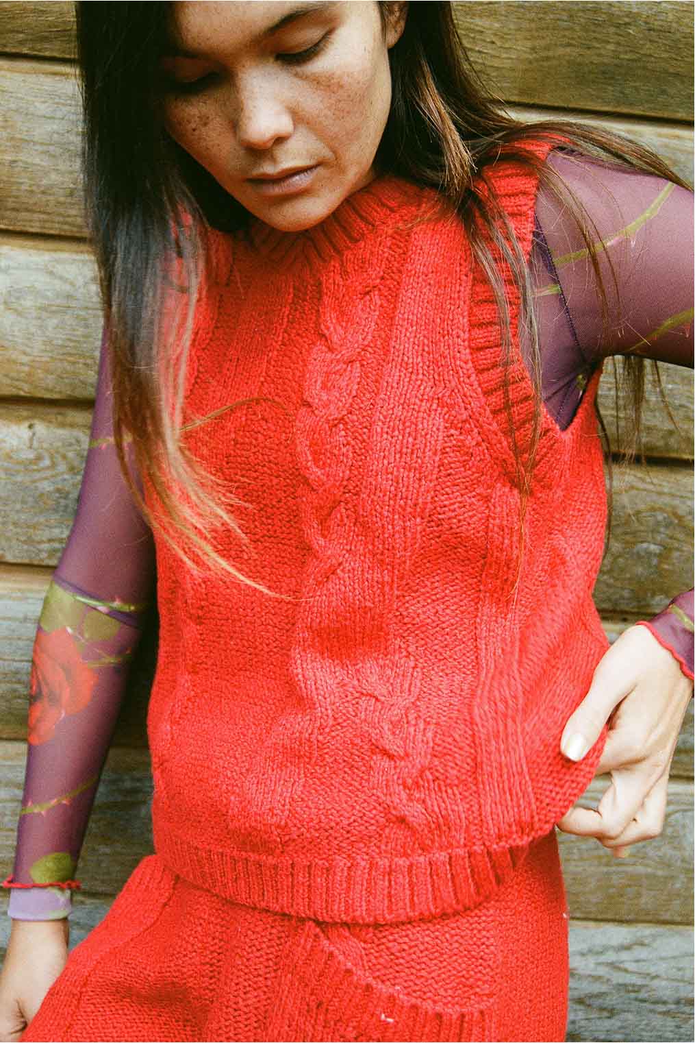 Braided Knit Vest